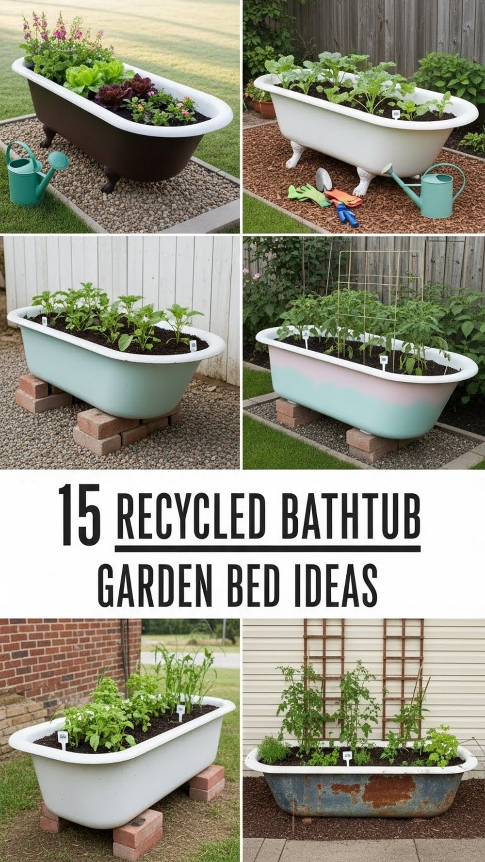 Recycled Bathtub Raised Garden Bed Ideas