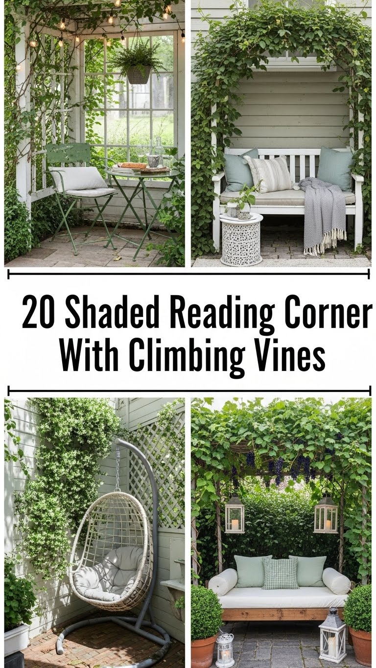 Shaded Reading Corner Ideas With Climbing Vines