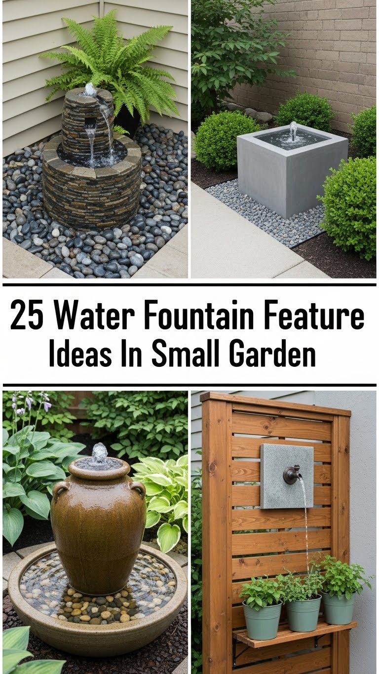 Water Fountain Feature Ideas In Small Garden