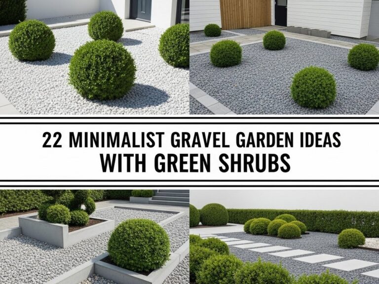22 Minimalist Gravel Garden Ideas With Green Shrubs