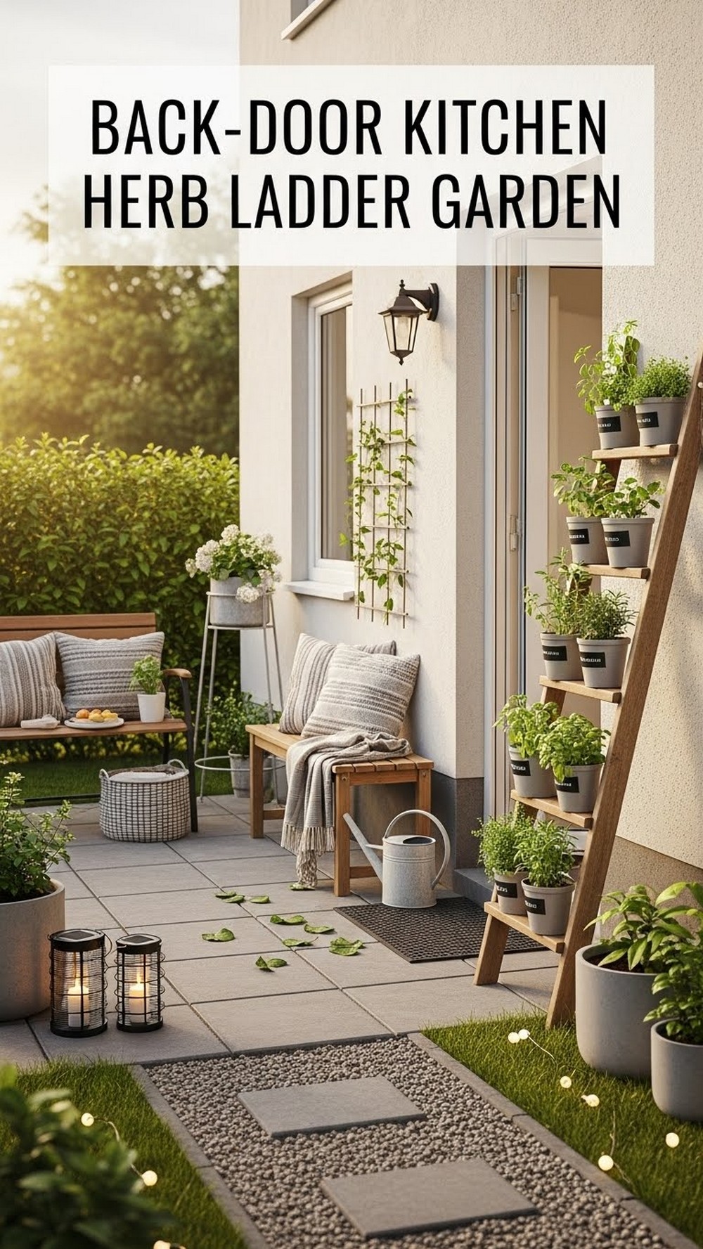 Back-Door Kitchen Herb Ladder Garden