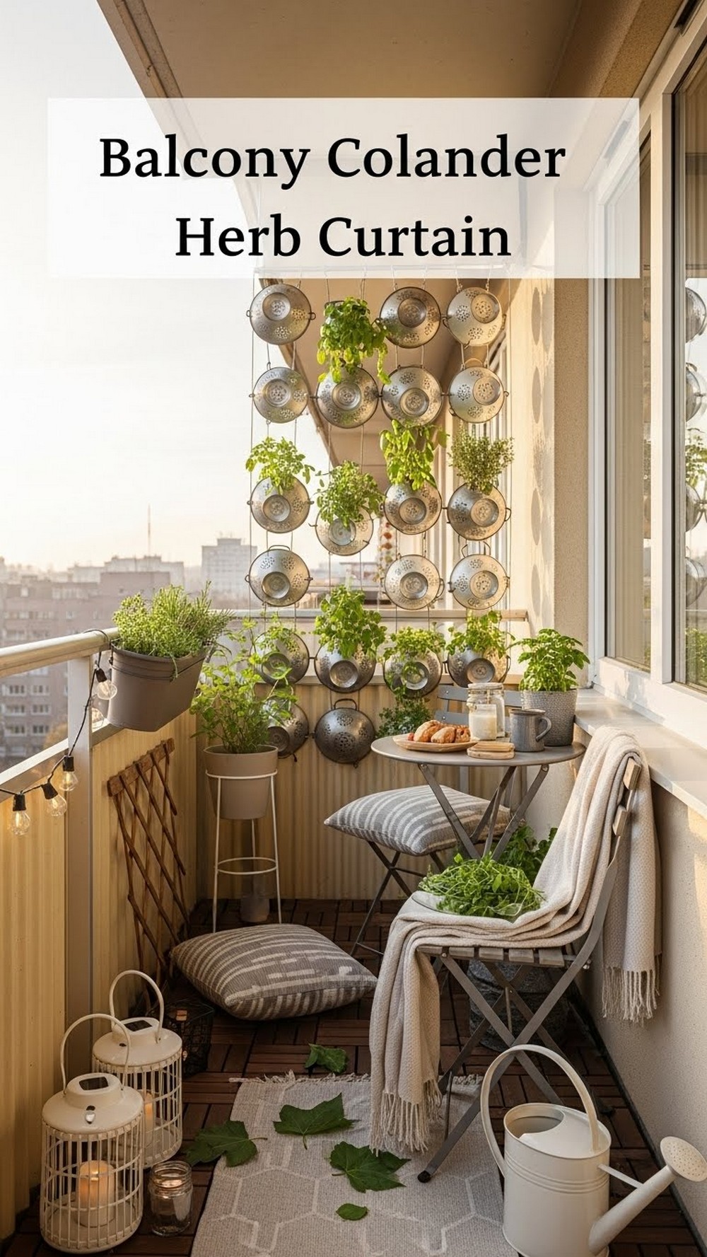 Balcony Colander Herb Curtain