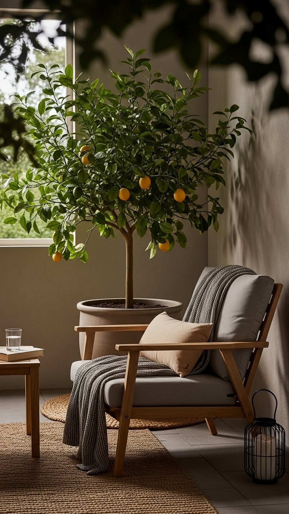 Citrus Tree Reading Nook With Armchair
