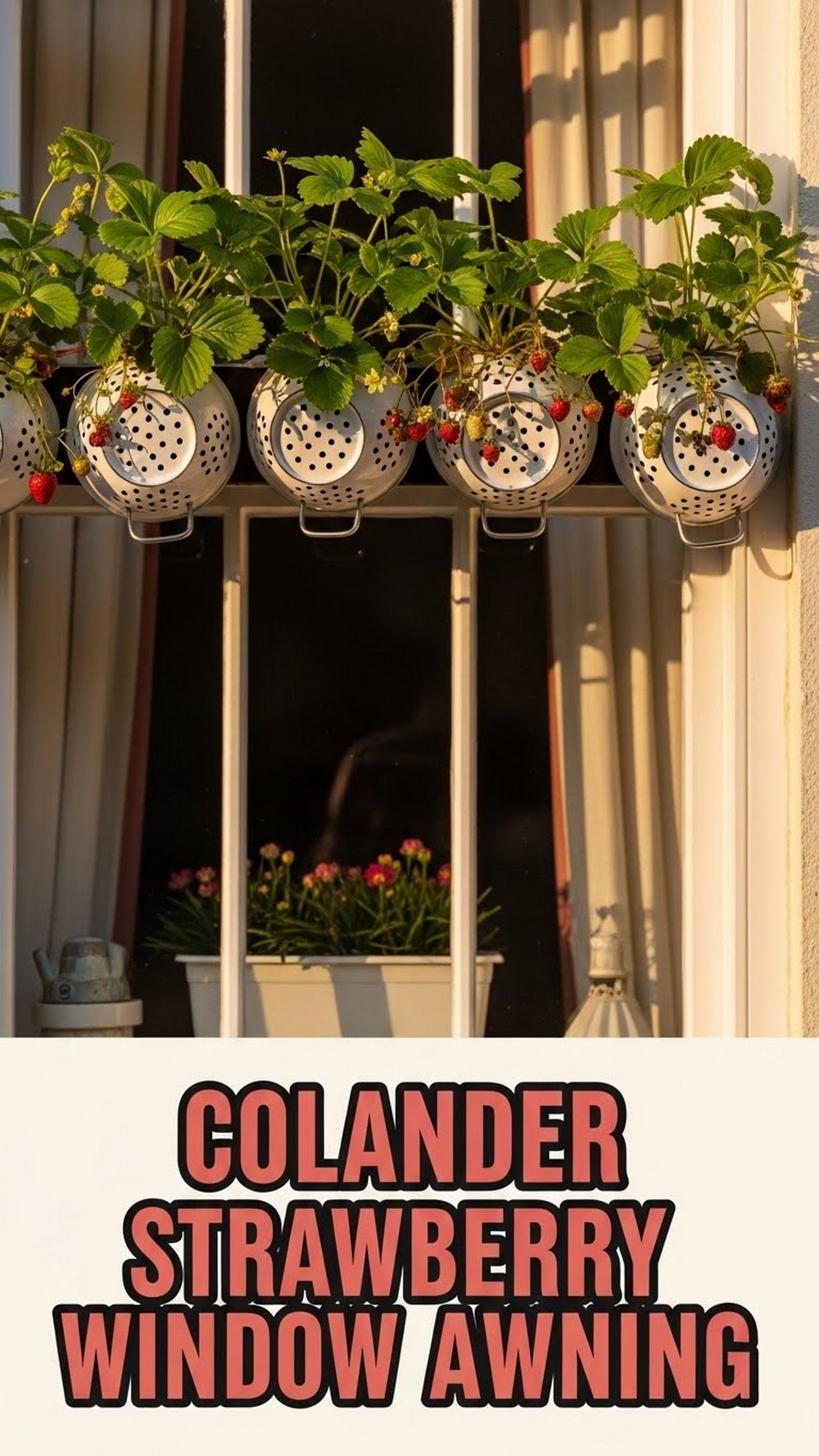 Colander Strawberry Window Awning