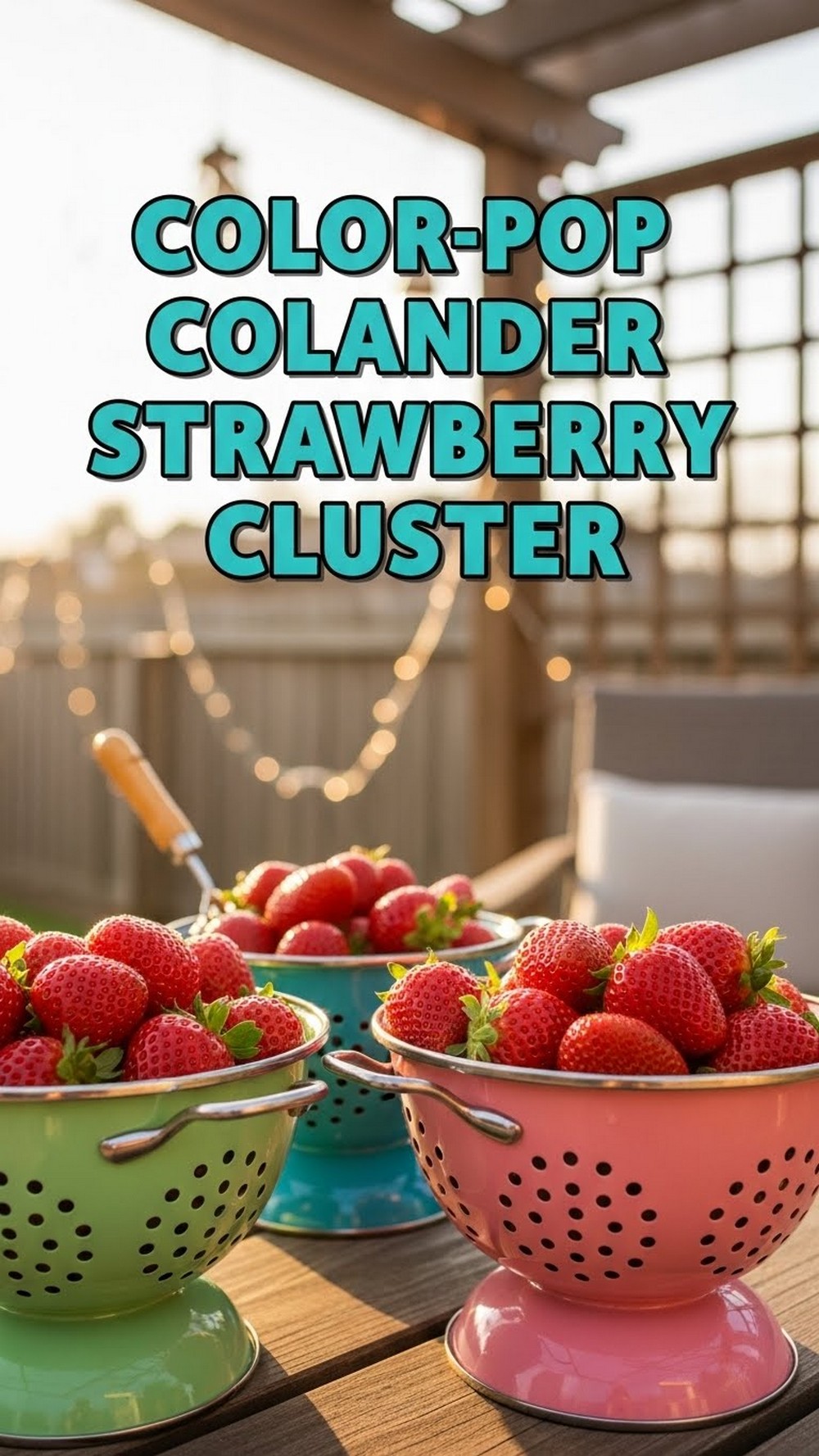Color-Pop Colander Strawberry Cluster