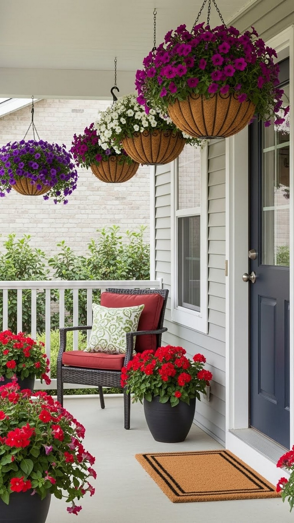 Color-Themed Porch Hanging Display