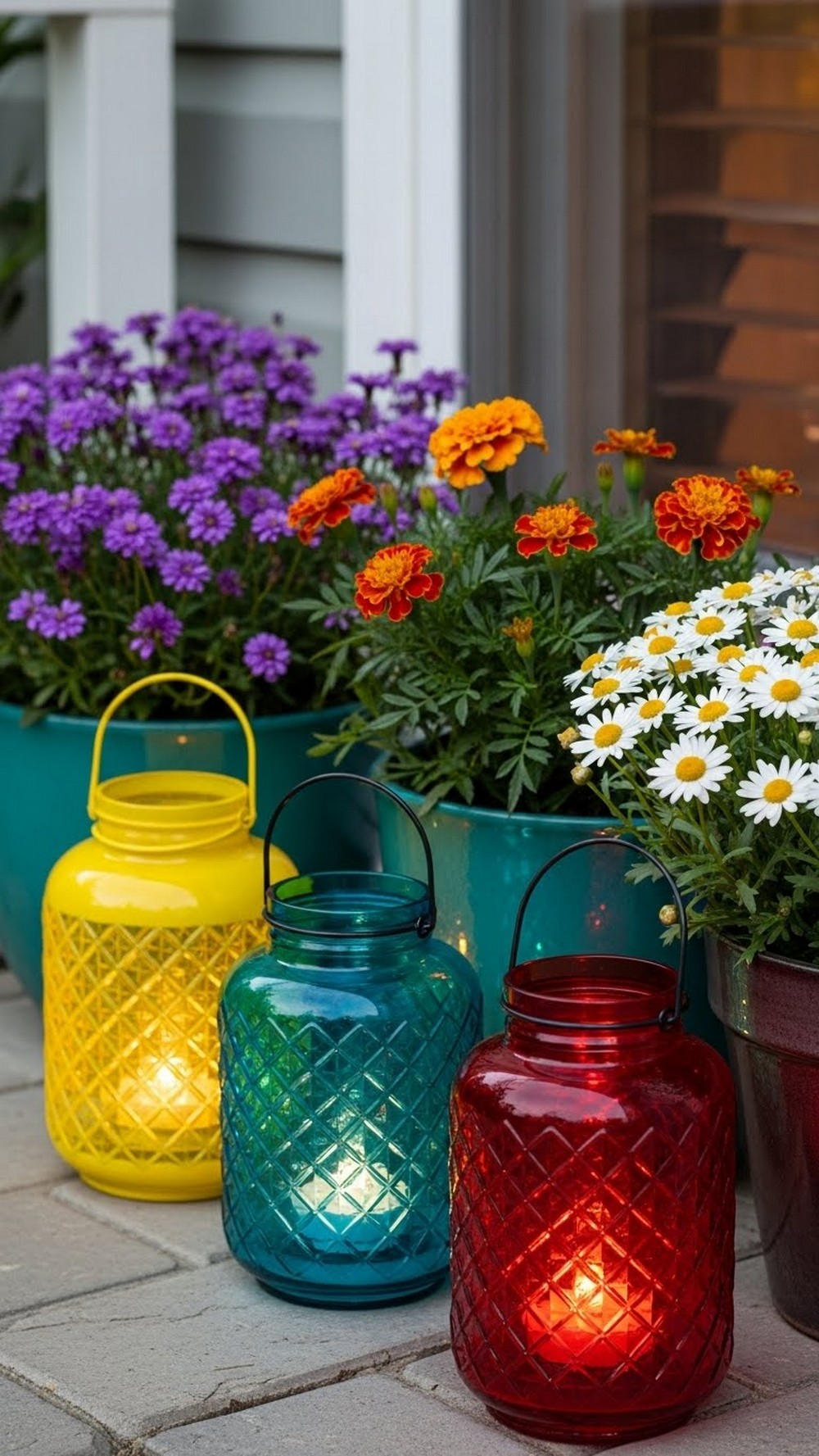 Colorful Lantern-And-Pot Pairings