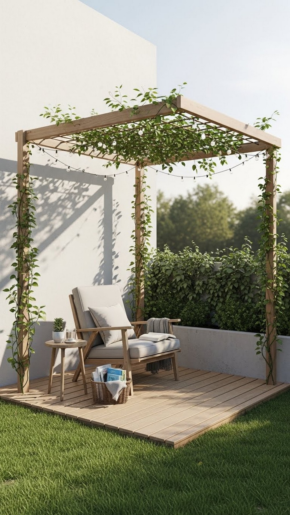 Compact Pergola Reading Nook