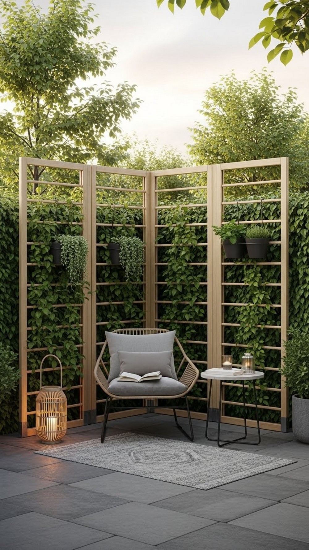 Corner Trellis Chair Retreat