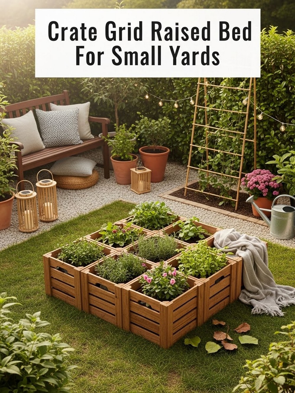 Crate Grid Raised Bed For Small Yards