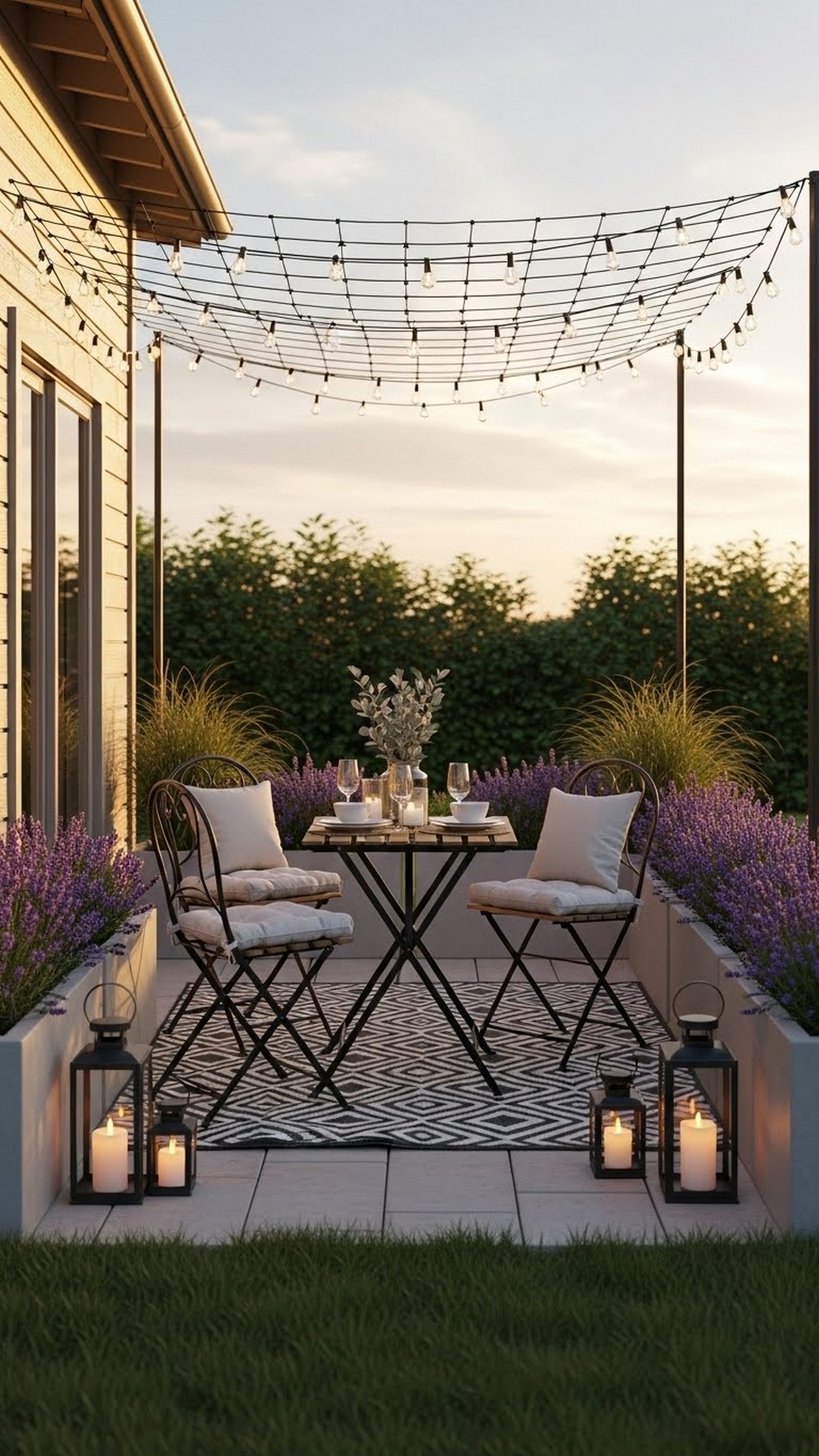 Create A Café-Style Overhead String Light Canopy