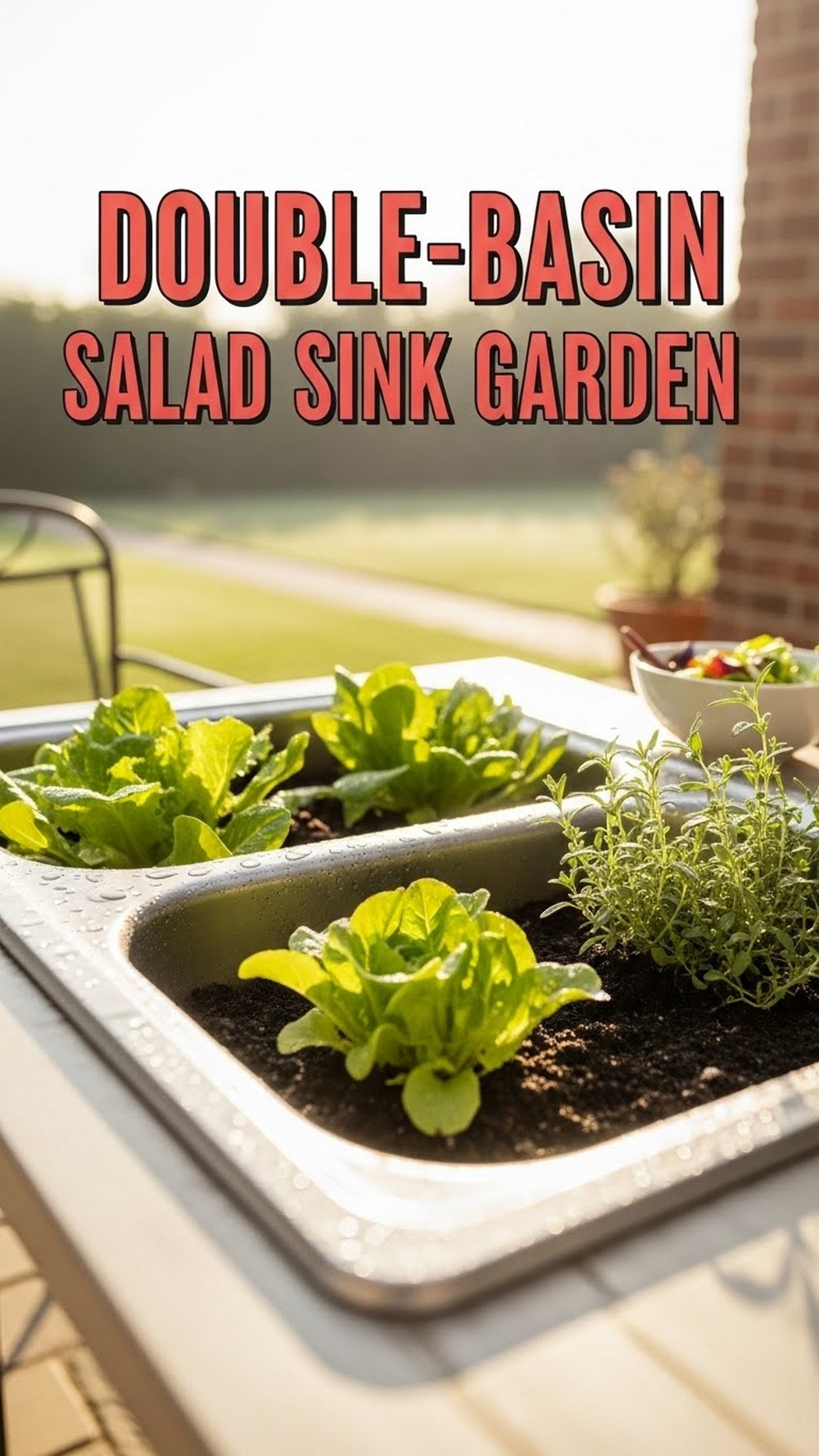 Double-Basin Salad Sink Garden