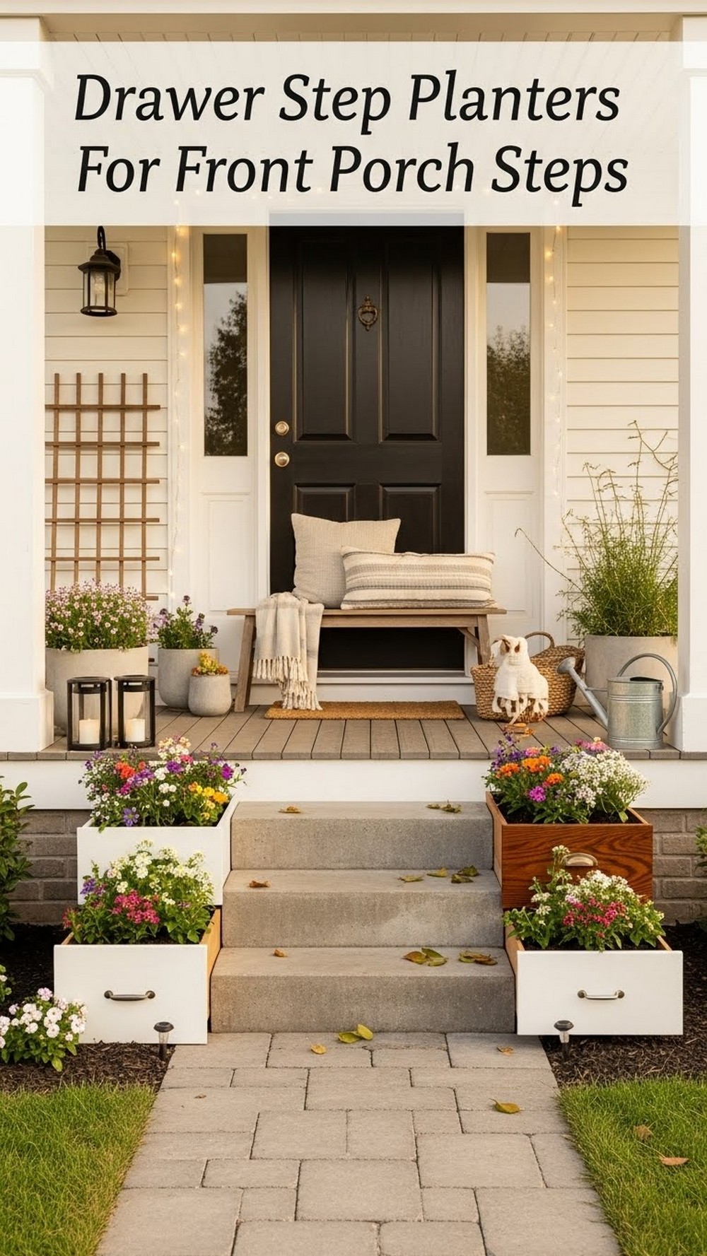 Drawer Step Planters For Front Porch Steps