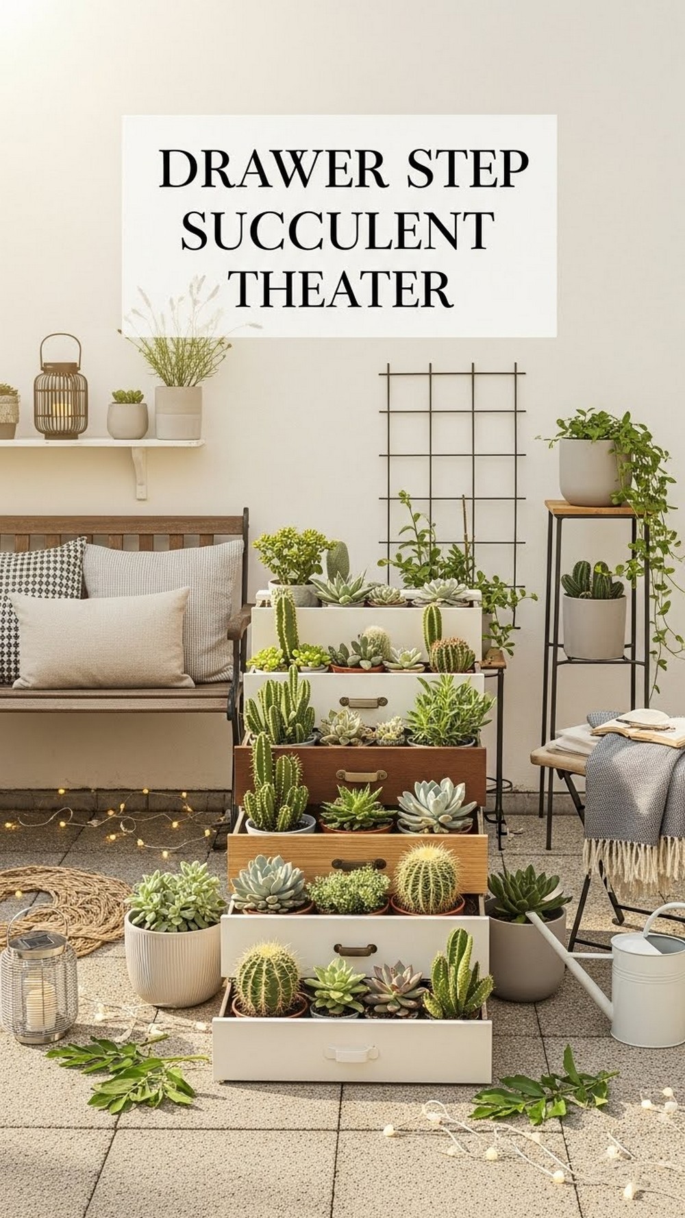 Drawer Step Succulent Theater