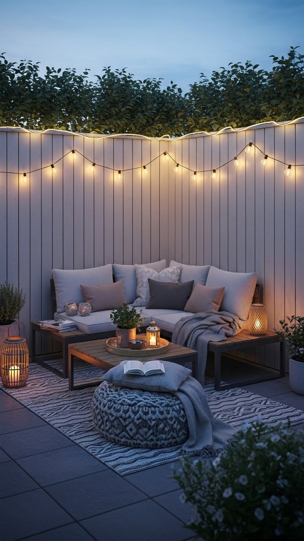 Frame A Cozy Lounge Corner With String Lights