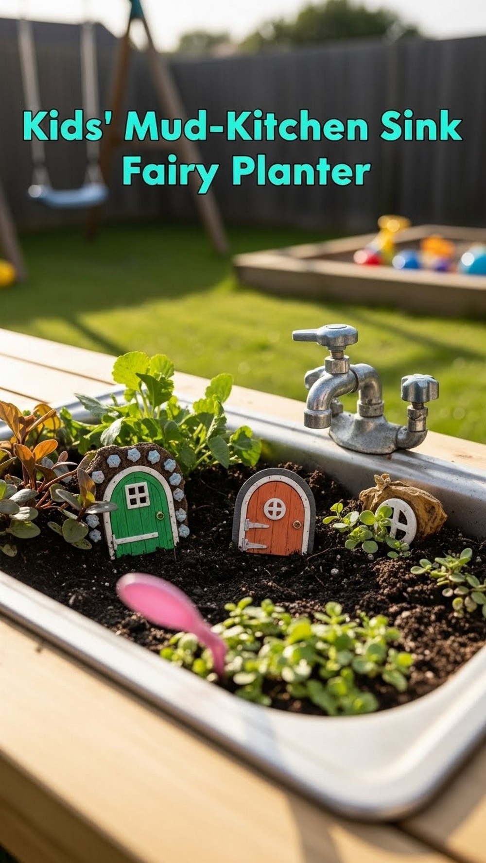 Kids’ Mud-Kitchen Sink Fairy Planter