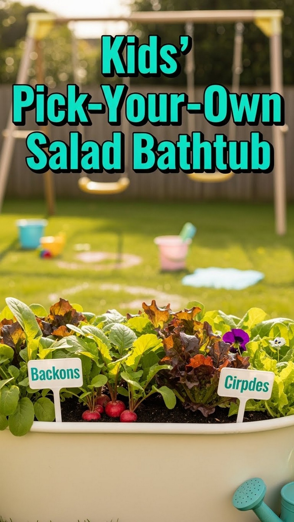 Kids’ Pick-Your-Own Salad Bathtub
