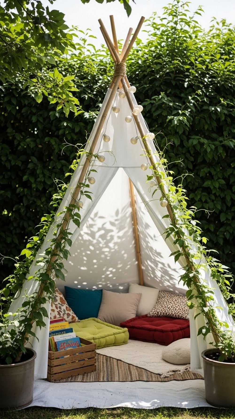 Kids’ Story Corner Under A Living Teepee