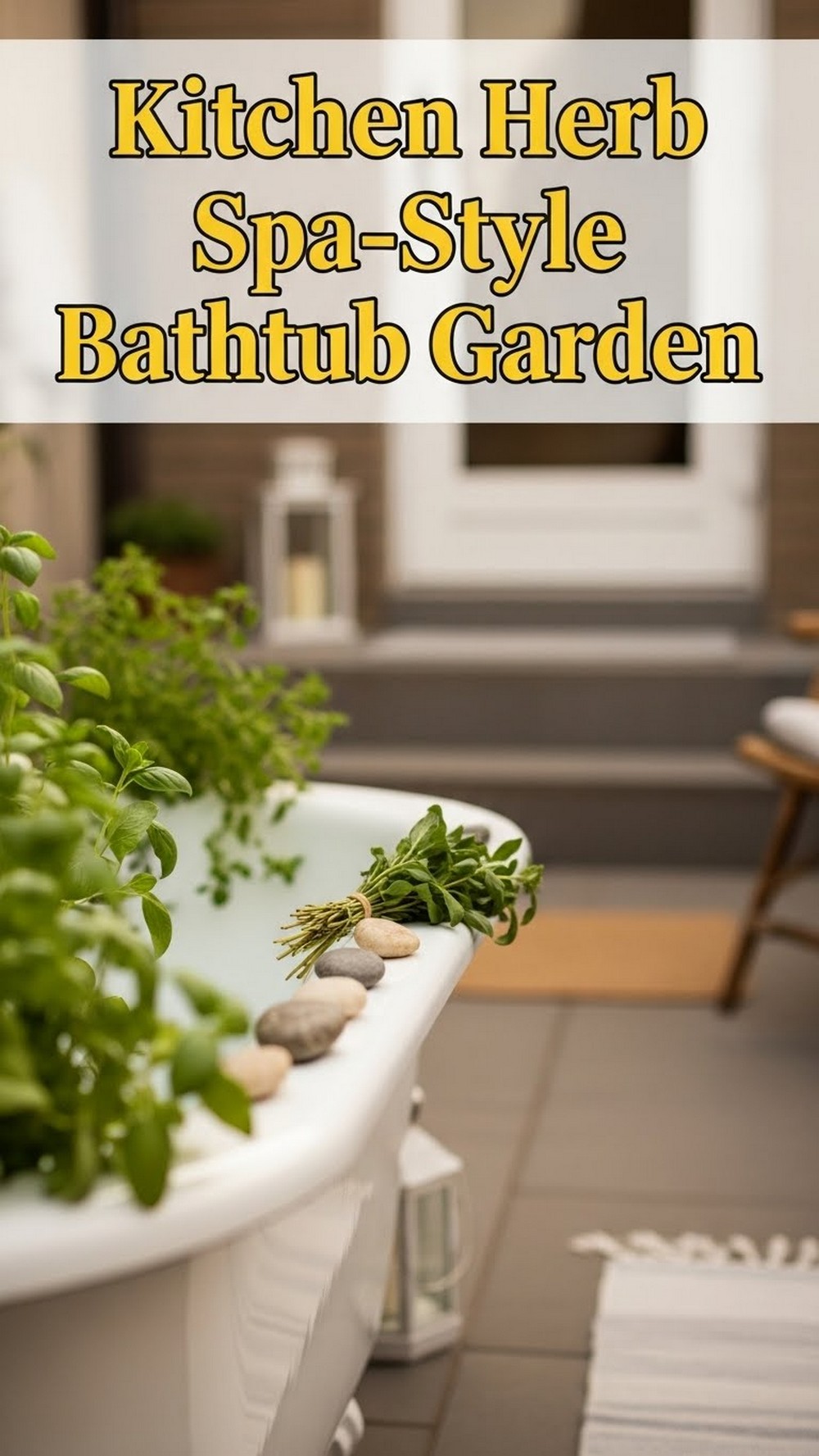 Kitchen Herb Spa-Style Bathtub Garden