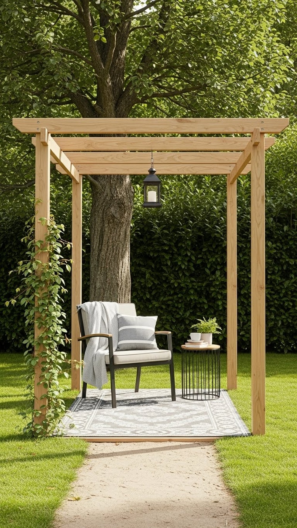 Mini Pergola Reading Pod With Single Chair