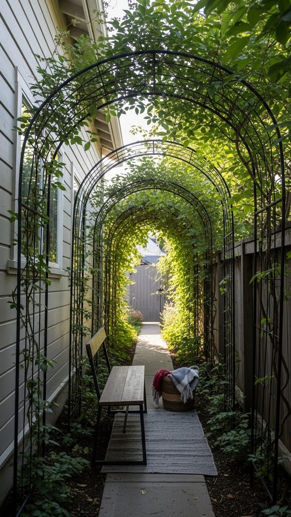 Narrow Side-Yard Green Tunnel