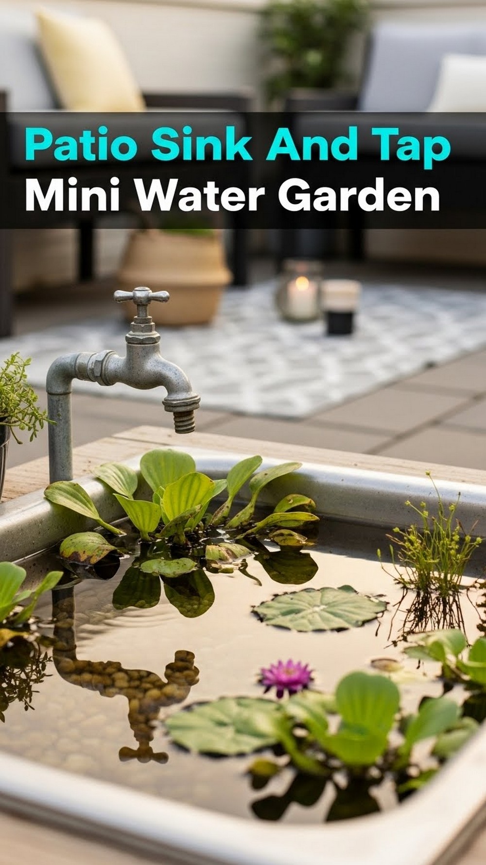 Patio Sink And Tap Mini Water Garden