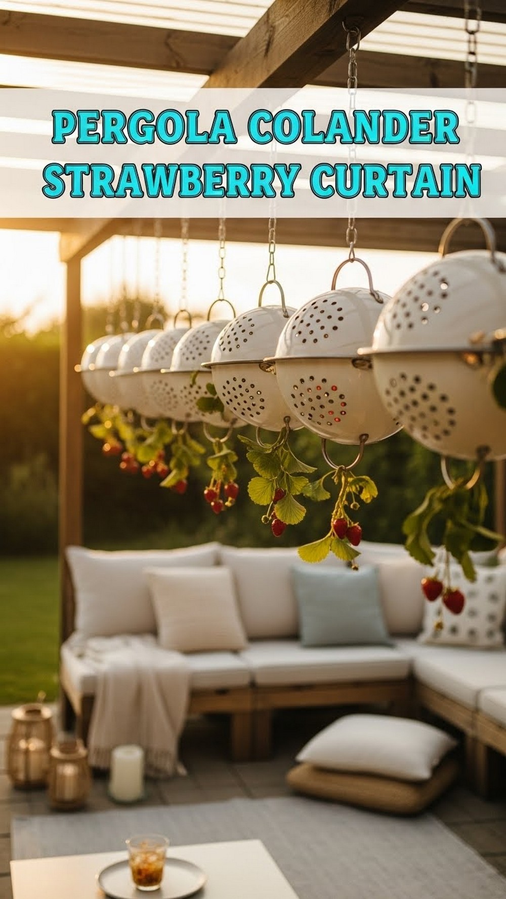 Pergola Colander Strawberry Curtain