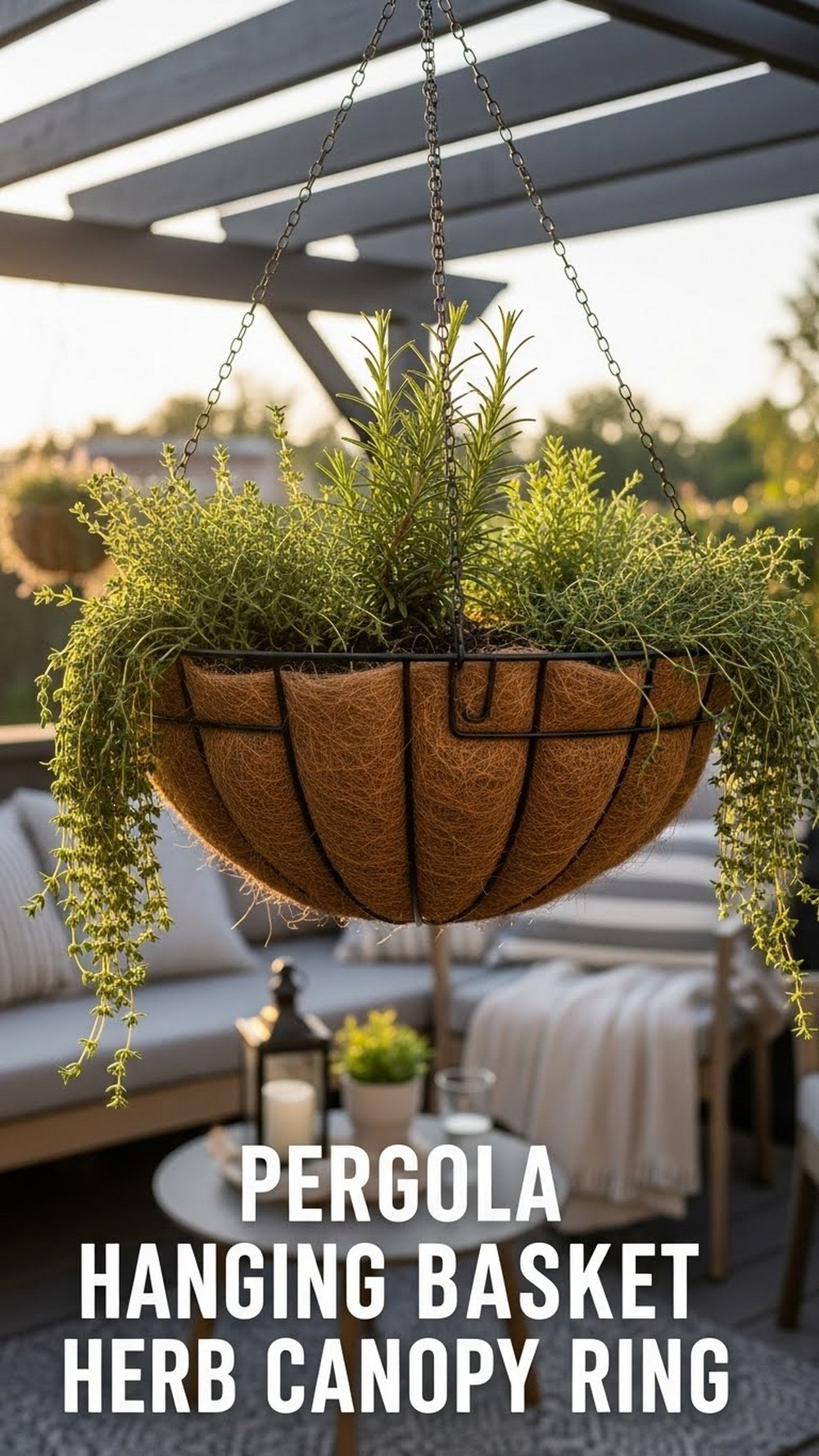 Pergola Hanging Basket Herb Canopy Ring