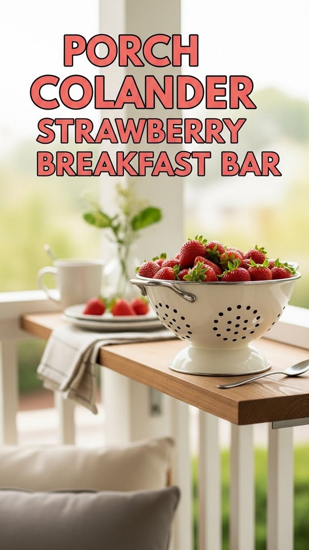 Porch Colander Strawberry Breakfast Bar