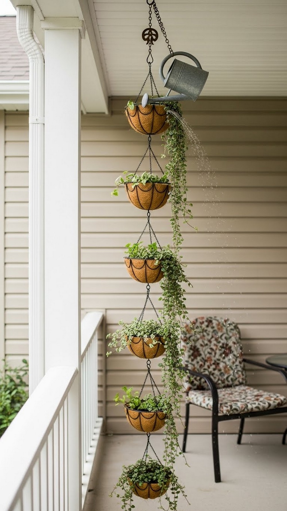Rain-Chain Style Hanging Basket Stack