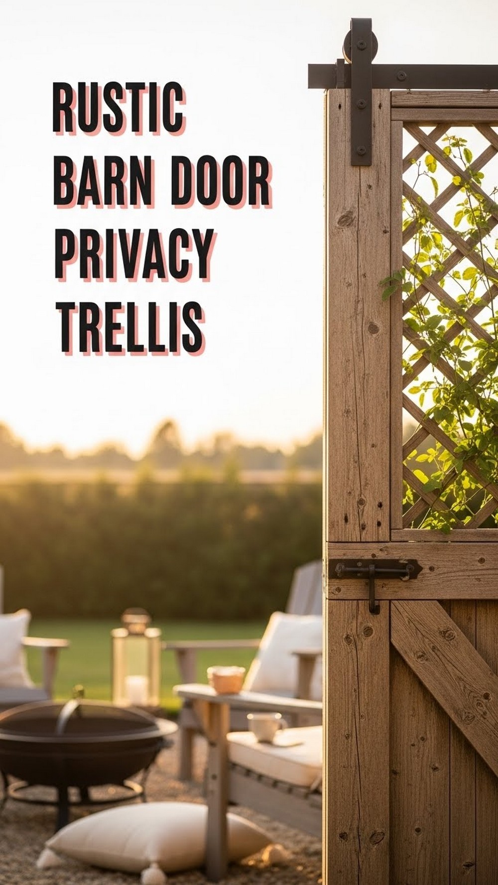 Rustic Barn Door Privacy Trellis
