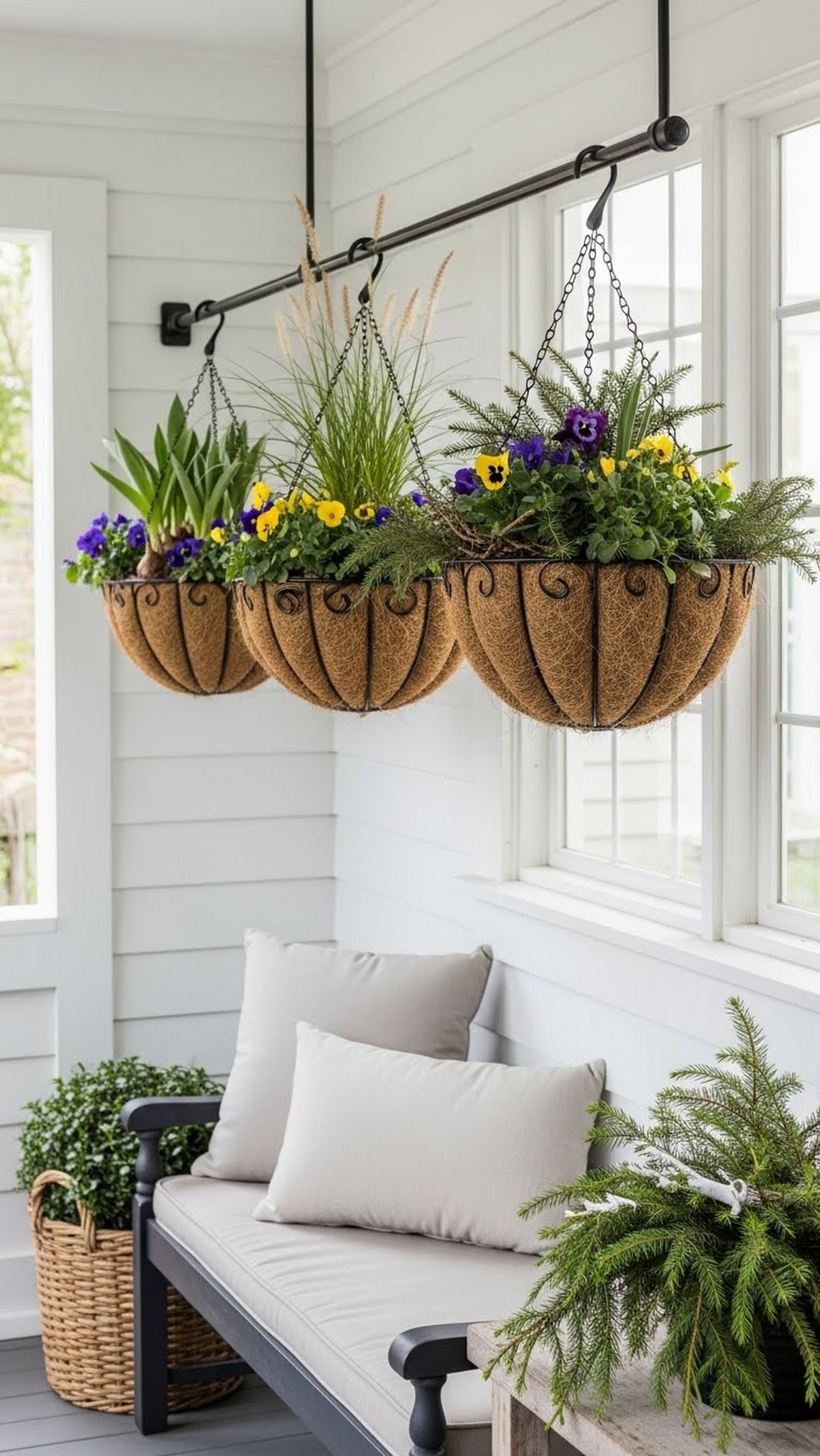 Seasonal Swap-Out Hanging Basket Rail