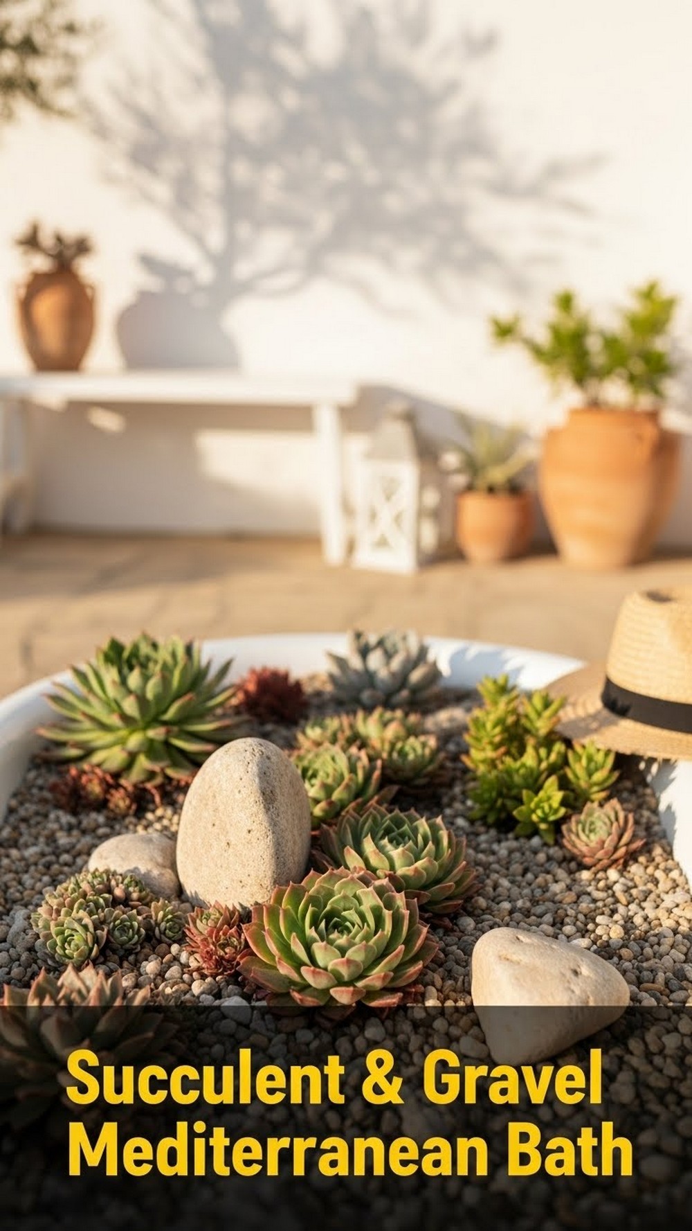 Succulent & Gravel Mediterranean Bath