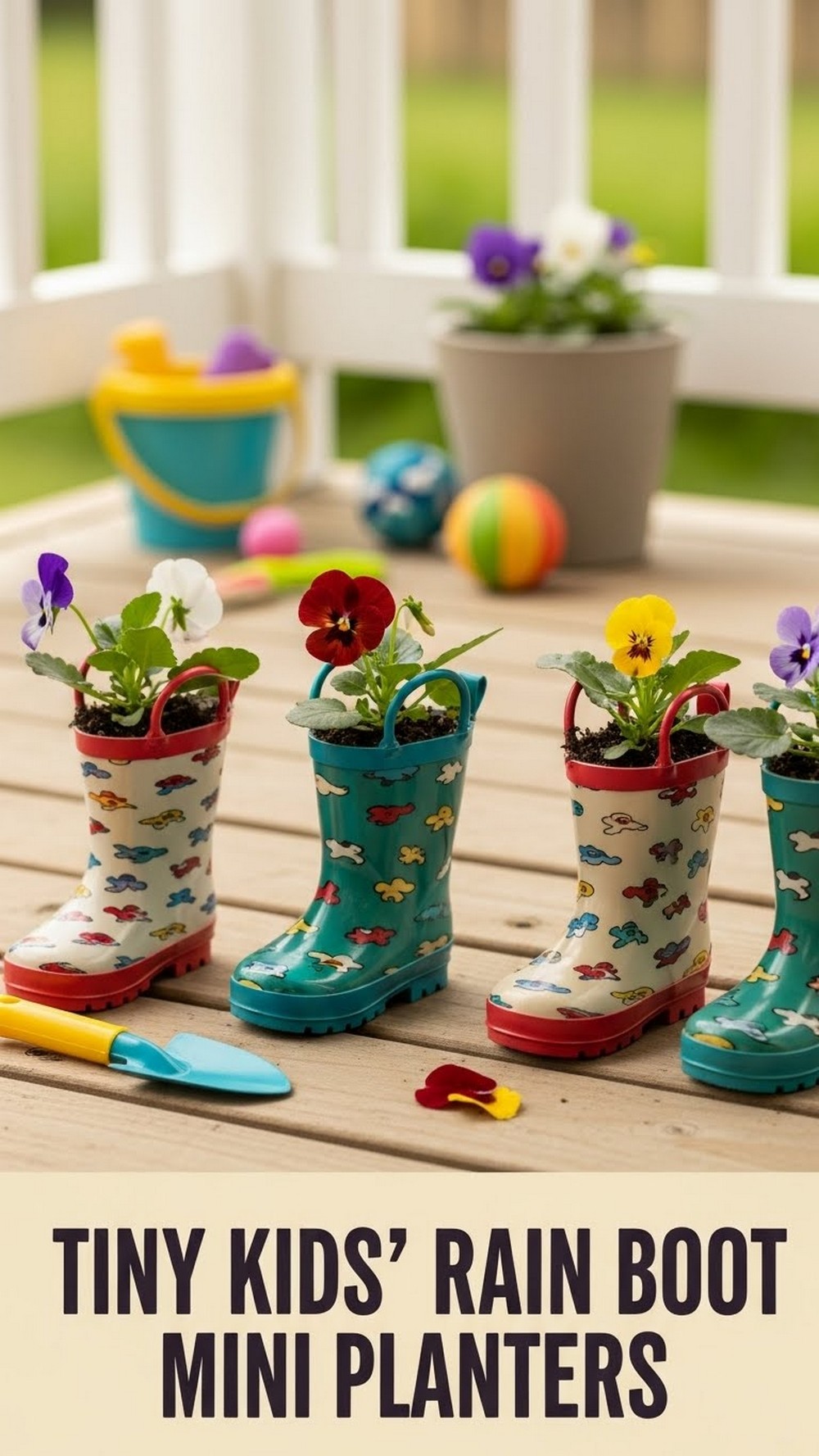 Tiny Kids’ Rain Boot Mini Planters