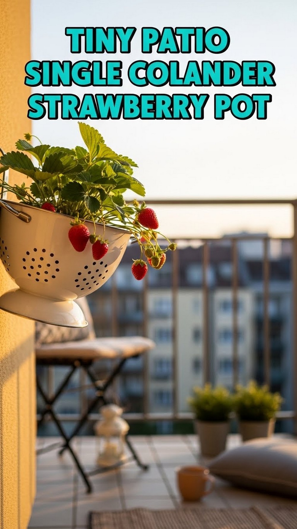 Tiny Patio Single Colander Strawberry Pot