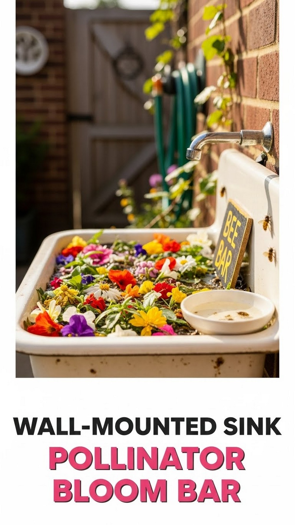 Wall-Mounted Sink Pollinator Bloom Bar