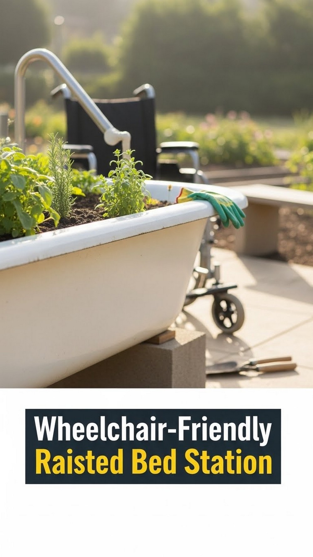 Wheelchair-Friendly Bathtub Raised Bed Station
