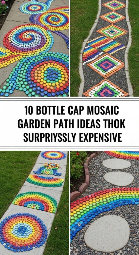 Bottle Cap Mosaic Garden Path Ideas That Look Surprisingly Expensive