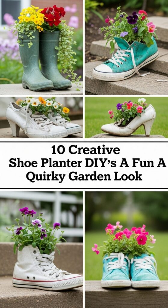 Creative Shoe Planter DIYs For A Fun, Quirky Garden Look
