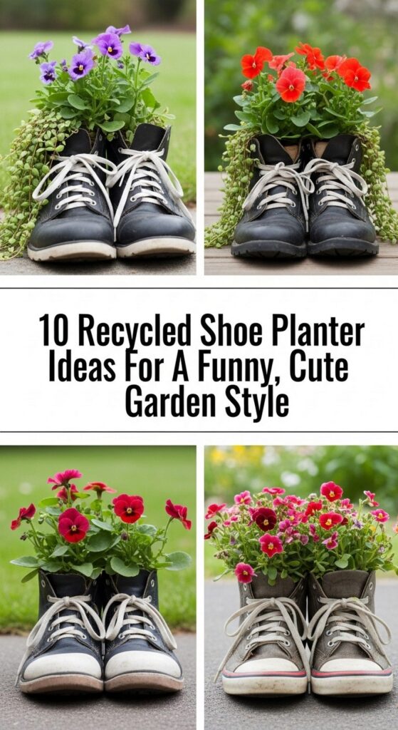 Recycled Shoe Planter Ideas For A Funny, Cute Garden Style