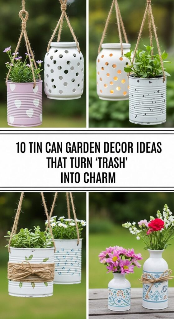 Tin Can Garden Decor Ideas That Turn “Trash” Into Charm+++