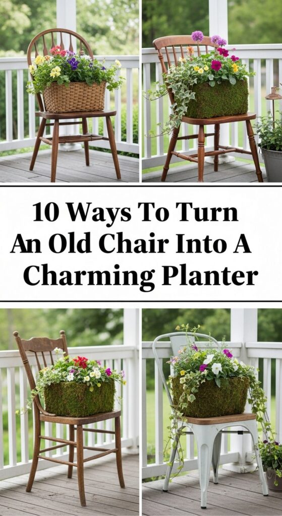 Ways To Turn An Old Chair Into A Charming Planter