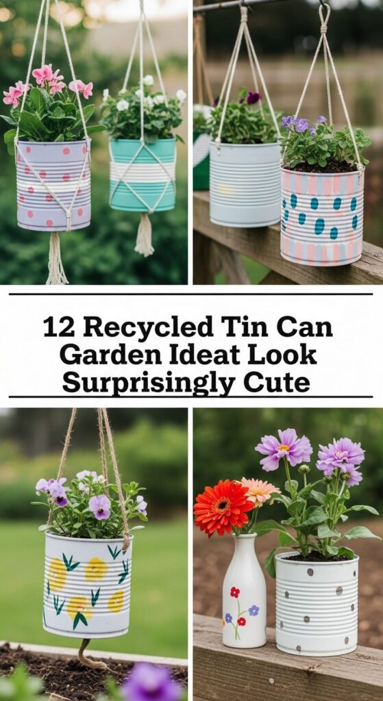 Recycled Tin Can Garden Ideas That Look Surprisingly Cute