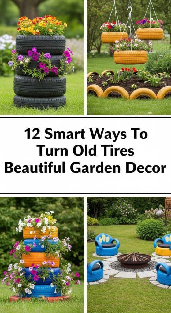 Smart Ways To Turn Old Tires Into Beautiful Garden Decor
