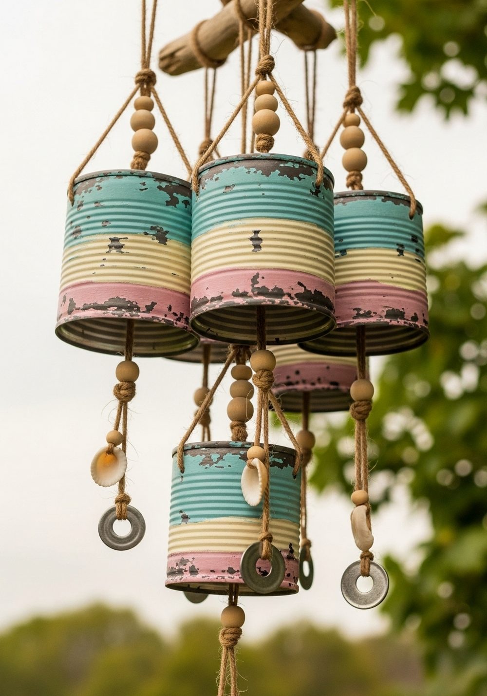 Boho Tin Can Wind Chimes