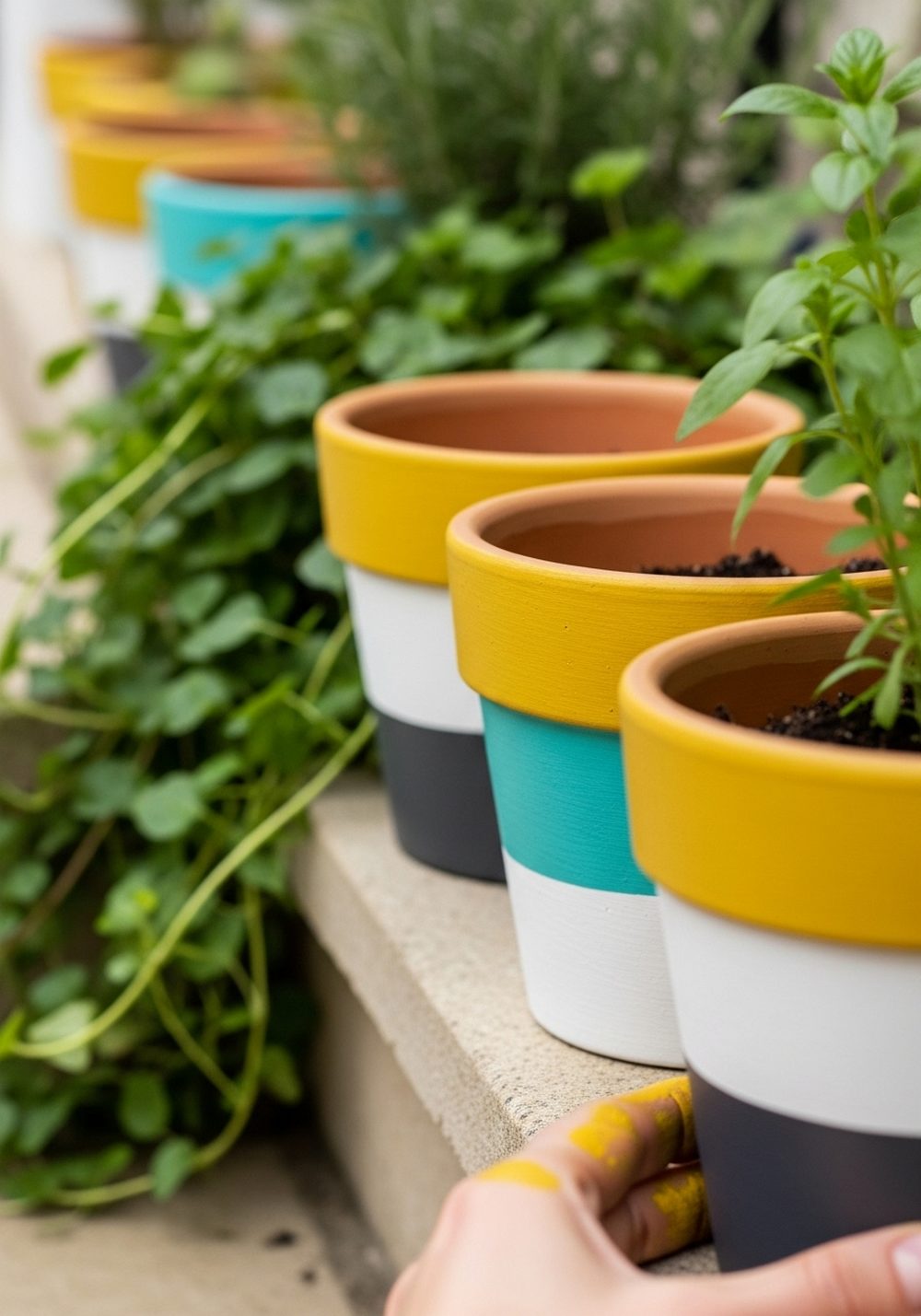 Bold Color-Blocked Planters