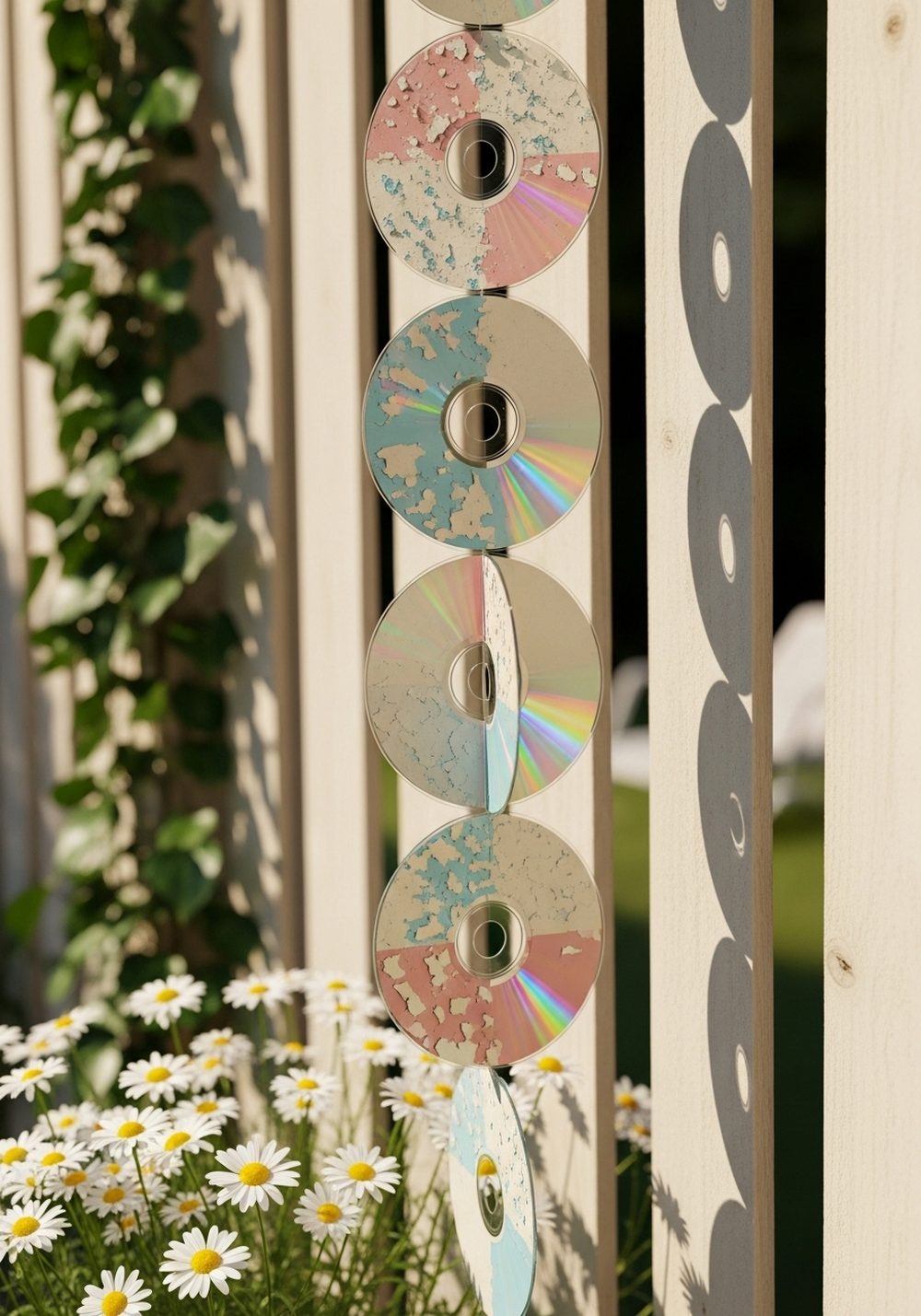 CD Sunburst Fence Garland For A Dull Boundary