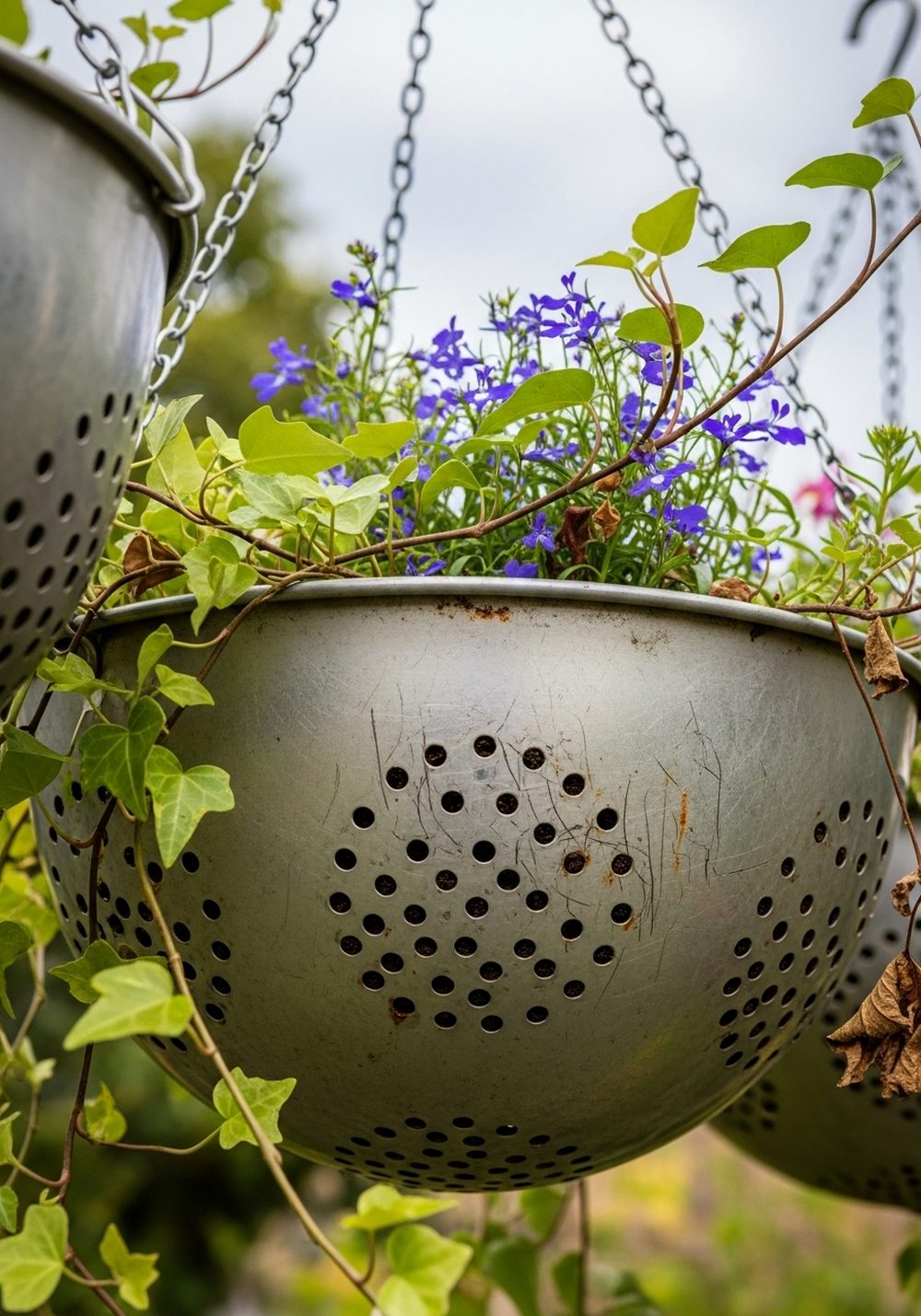 Colander Hanging Baskets