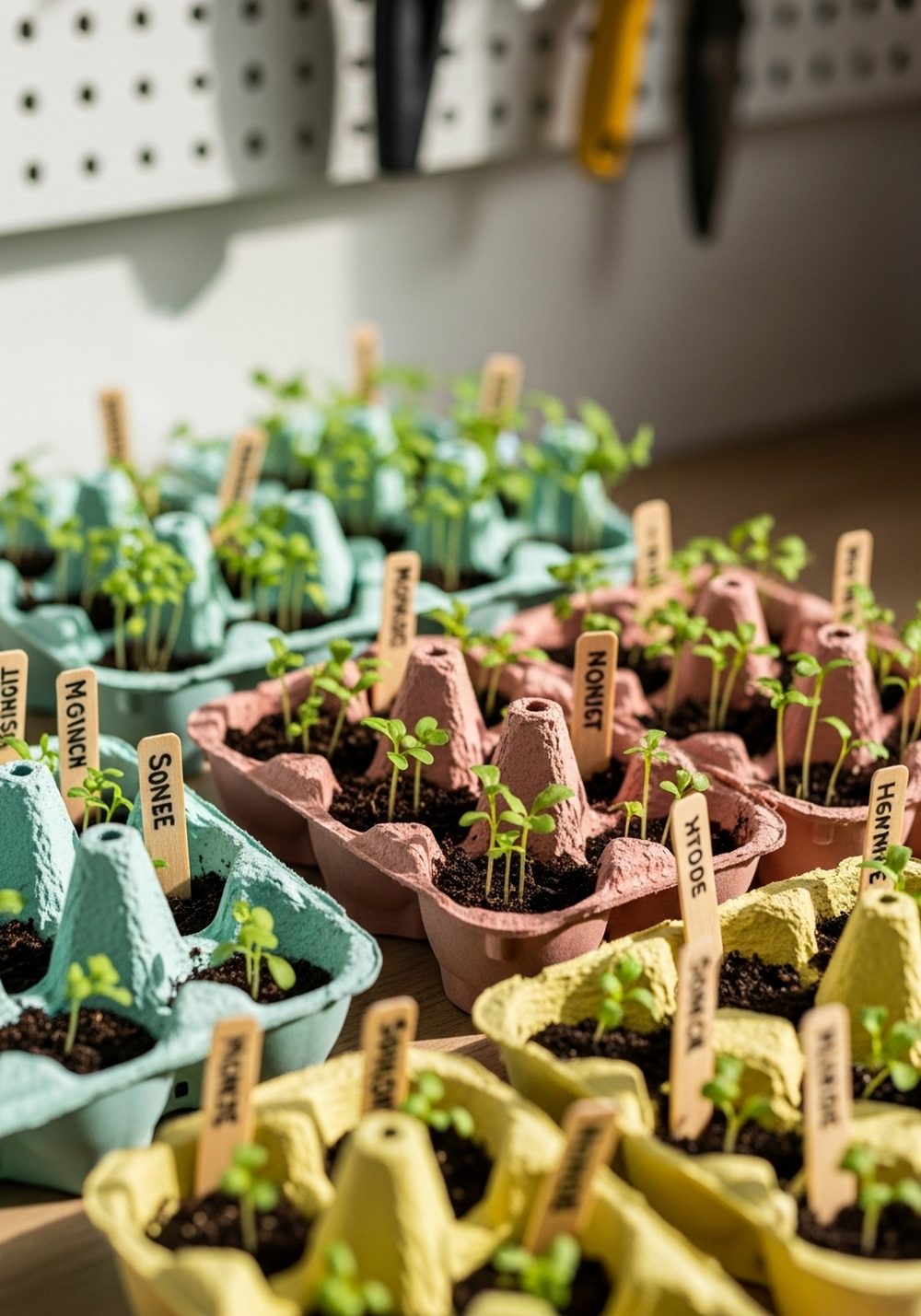 Color-Coded Cartons for Different Crops