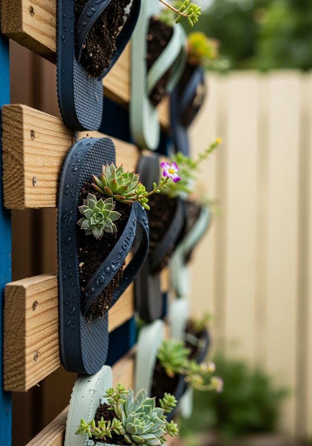 Create A Cheery Flip-Flop Vertical Shoe Garden
